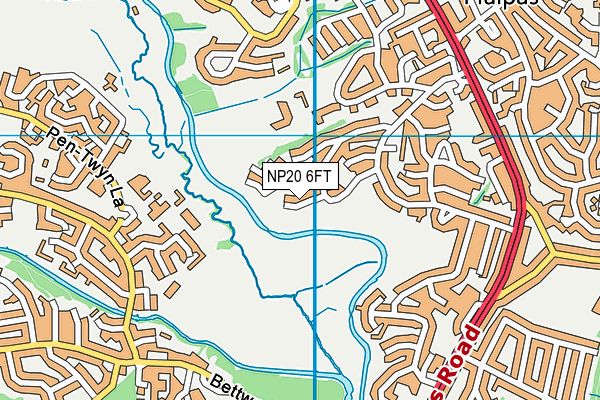 NP20 6FT map - OS VectorMap District (Ordnance Survey)