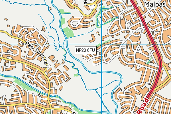 NP20 6FU map - OS VectorMap District (Ordnance Survey)