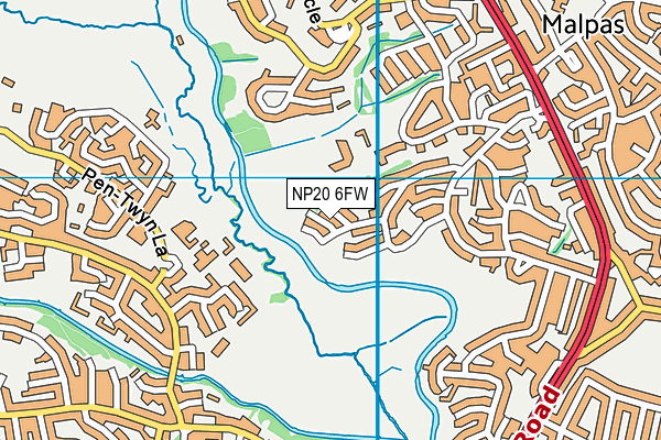 NP20 6FW map - OS VectorMap District (Ordnance Survey)