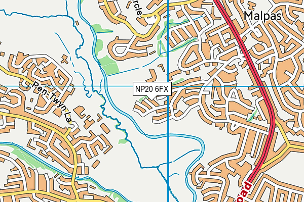 NP20 6FX map - OS VectorMap District (Ordnance Survey)
