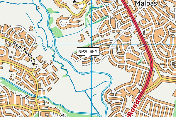 NP20 6FY map - OS VectorMap District (Ordnance Survey)