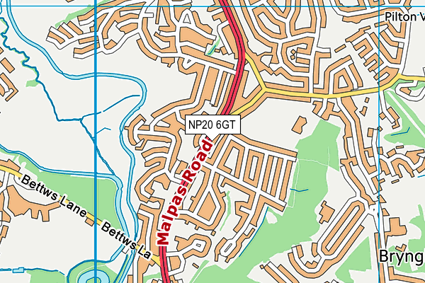 NP20 6GT map - OS VectorMap District (Ordnance Survey)