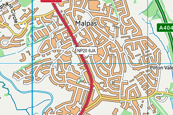 NP20 6JA map - OS VectorMap District (Ordnance Survey)