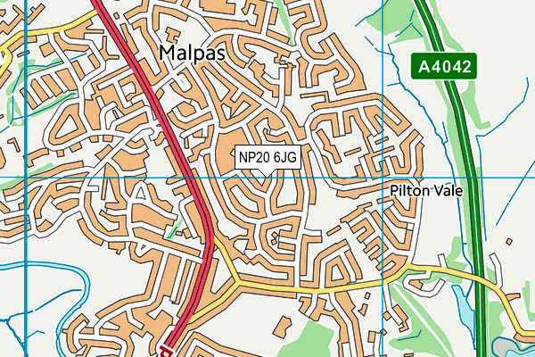 NP20 6JG map - OS VectorMap District (Ordnance Survey)
