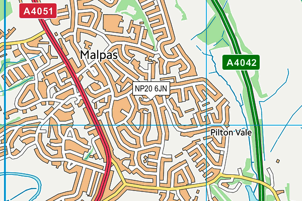 NP20 6JN map - OS VectorMap District (Ordnance Survey)