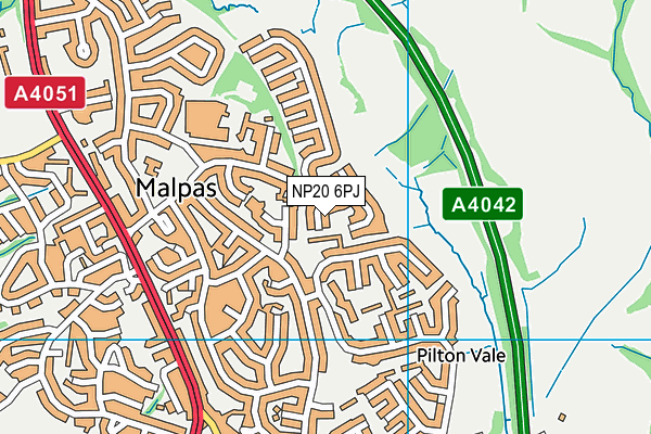 NP20 6PJ map - OS VectorMap District (Ordnance Survey)