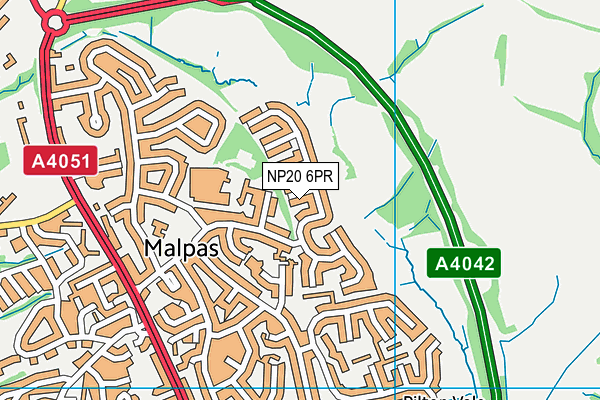 NP20 6PR map - OS VectorMap District (Ordnance Survey)