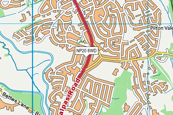 NP20 6WD map - OS VectorMap District (Ordnance Survey)