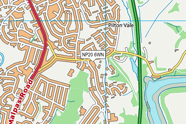 NP20 6WN map - OS VectorMap District (Ordnance Survey)