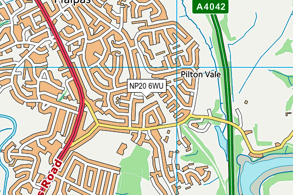 NP20 6WU map - OS VectorMap District (Ordnance Survey)