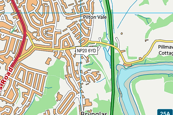 NP20 6YD map - OS VectorMap District (Ordnance Survey)