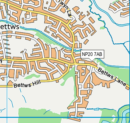 NP20 7AB map - OS VectorMap District (Ordnance Survey)