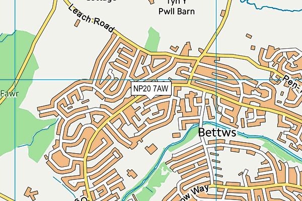 NP20 7AW map - OS VectorMap District (Ordnance Survey)