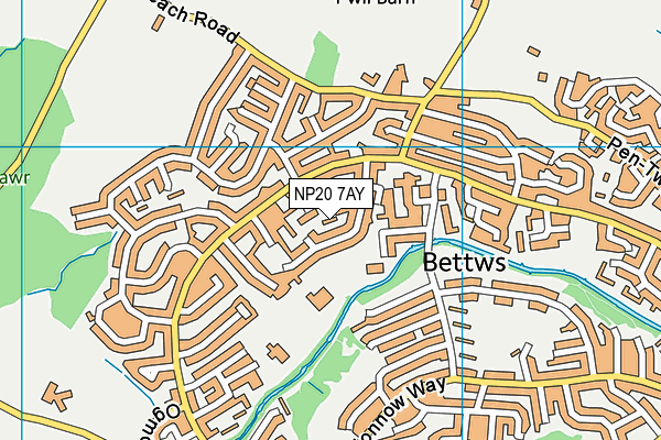 NP20 7AY map - OS VectorMap District (Ordnance Survey)