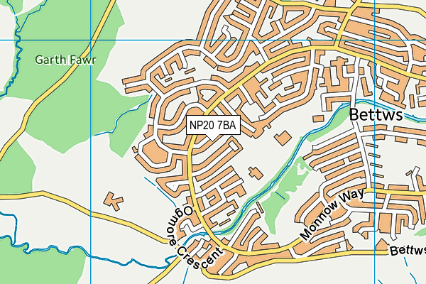 NP20 7BA map - OS VectorMap District (Ordnance Survey)
