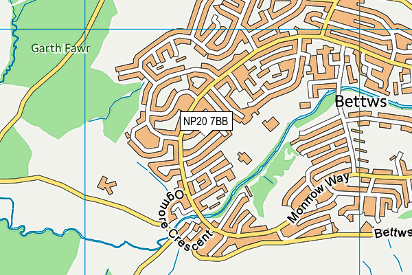 NP20 7BB map - OS VectorMap District (Ordnance Survey)