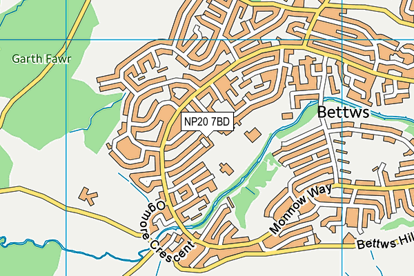 NP20 7BD map - OS VectorMap District (Ordnance Survey)
