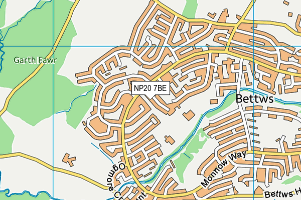 NP20 7BE map - OS VectorMap District (Ordnance Survey)