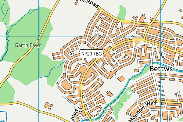 NP20 7BG map - OS VectorMap District (Ordnance Survey)