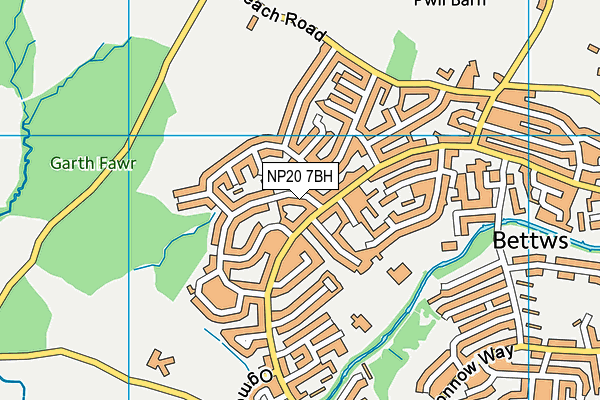 NP20 7BH map - OS VectorMap District (Ordnance Survey)