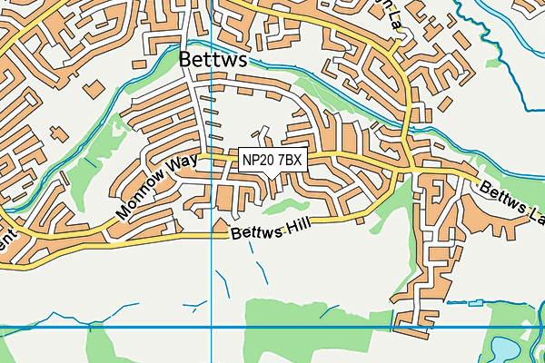 NP20 7BX map - OS VectorMap District (Ordnance Survey)