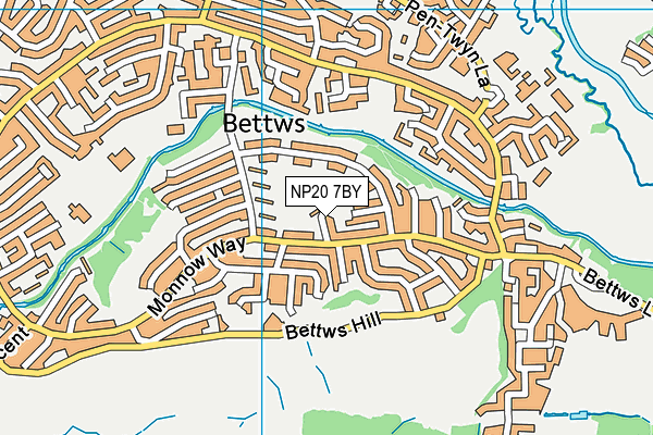 NP20 7BY map - OS VectorMap District (Ordnance Survey)