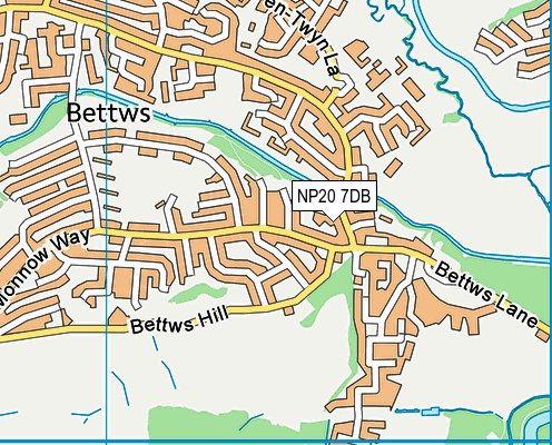 NP20 7DB map - OS VectorMap District (Ordnance Survey)