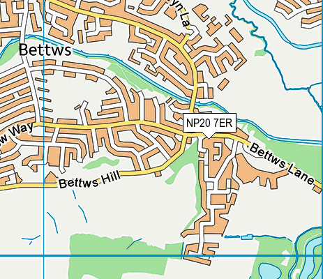 NP20 7ER map - OS VectorMap District (Ordnance Survey)