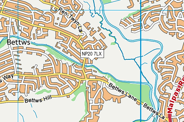 NP20 7LX map - OS VectorMap District (Ordnance Survey)