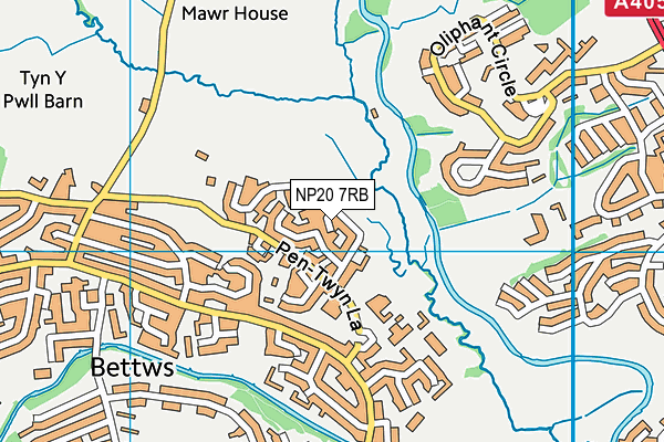 NP20 7RB map - OS VectorMap District (Ordnance Survey)