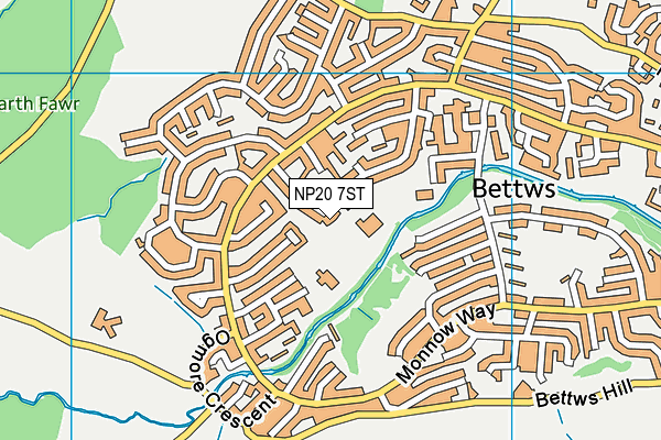 NP20 7ST map - OS VectorMap District (Ordnance Survey)