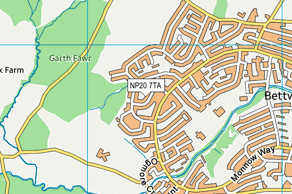 NP20 7TA map - OS VectorMap District (Ordnance Survey)