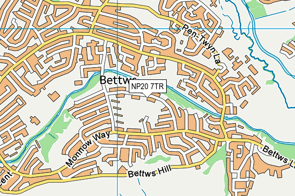 NP20 7TR map - OS VectorMap District (Ordnance Survey)