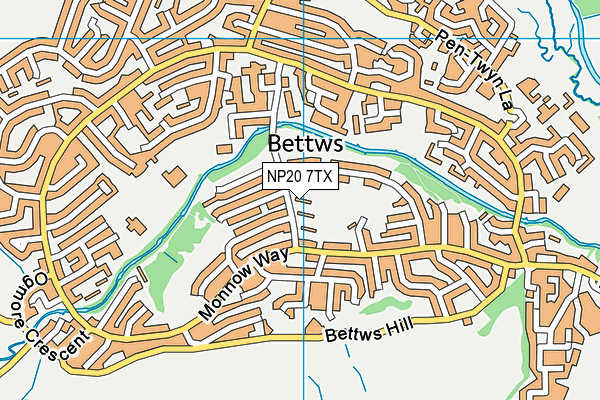 NP20 7TX map - OS VectorMap District (Ordnance Survey)