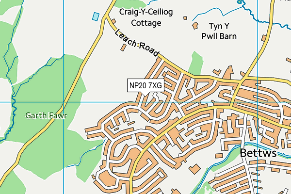 NP20 7XG map - OS VectorMap District (Ordnance Survey)