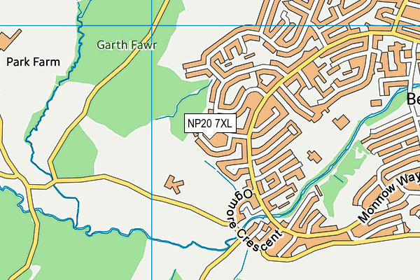 NP20 7XL map - OS VectorMap District (Ordnance Survey)