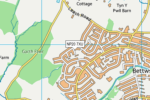 NP20 7XU map - OS VectorMap District (Ordnance Survey)