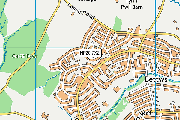 NP20 7XZ map - OS VectorMap District (Ordnance Survey)