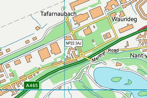 NP22 3AJ map - OS VectorMap District (Ordnance Survey)