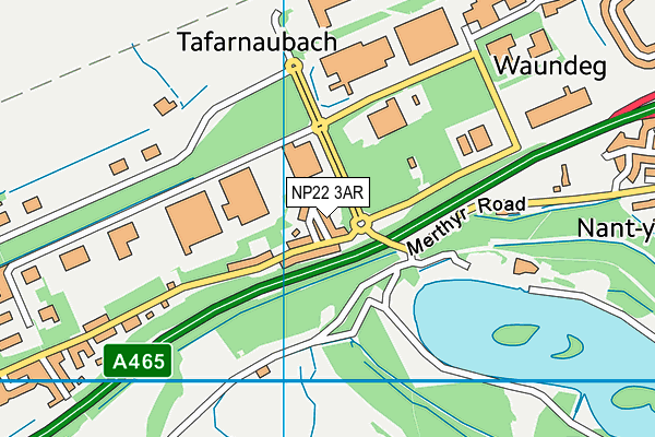 NP22 3AR map - OS VectorMap District (Ordnance Survey)