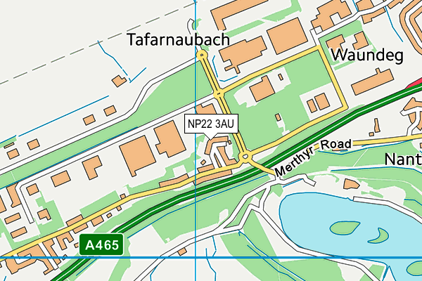NP22 3AU map - OS VectorMap District (Ordnance Survey)