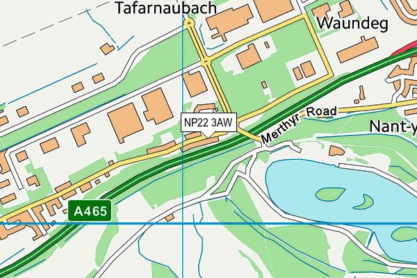 NP22 3AW map - OS VectorMap District (Ordnance Survey)