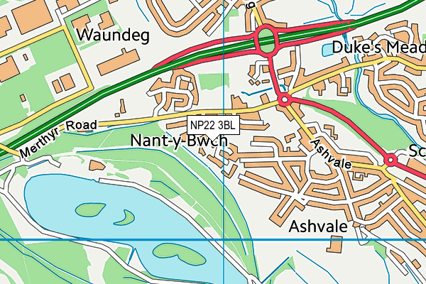 NP22 3BL map - OS VectorMap District (Ordnance Survey)