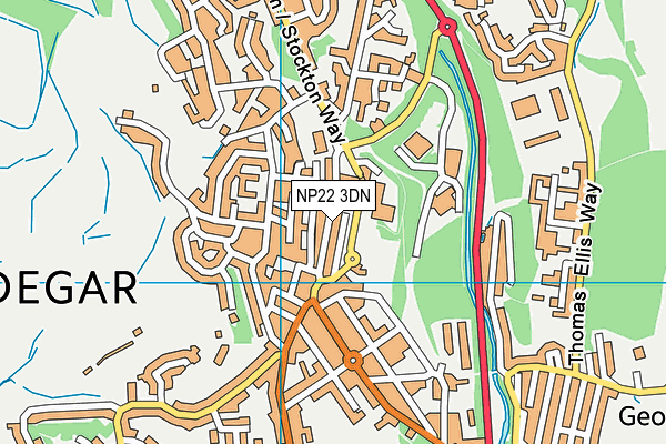 NP22 3DN map - OS VectorMap District (Ordnance Survey)