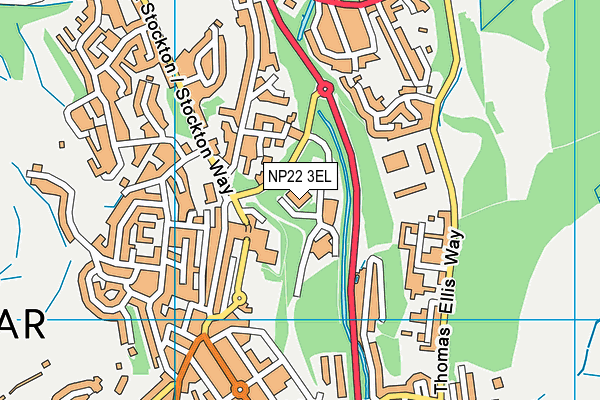 NP22 3EL map - OS VectorMap District (Ordnance Survey)