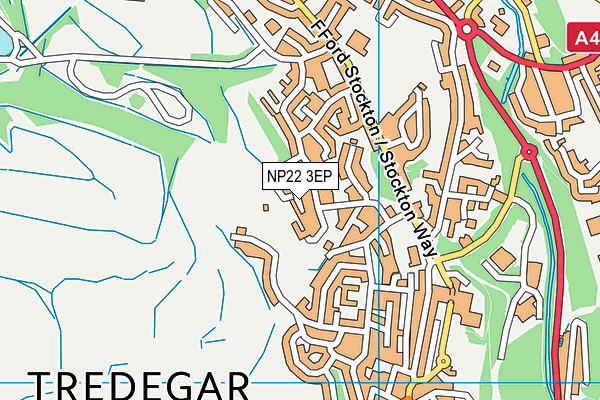 NP22 3EP map - OS VectorMap District (Ordnance Survey)