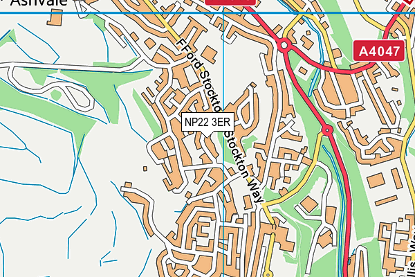 NP22 3ER map - OS VectorMap District (Ordnance Survey)