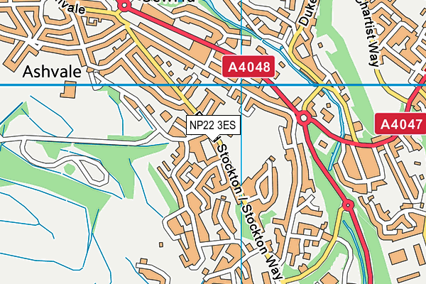 Deighton Primary School map (NP22 3ES) - OS VectorMap District (Ordnance Survey)