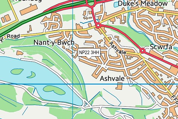 NP22 3HH map - OS VectorMap District (Ordnance Survey)