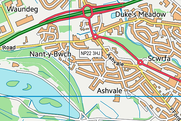 NP22 3HJ map - OS VectorMap District (Ordnance Survey)